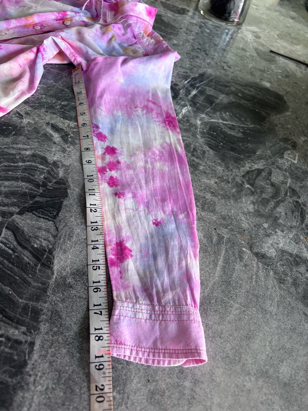 Anthropologie Pilcro Women's Pink Tie-Dye Button-Up Shirt - Lightweight Top - Picture 7 of 12